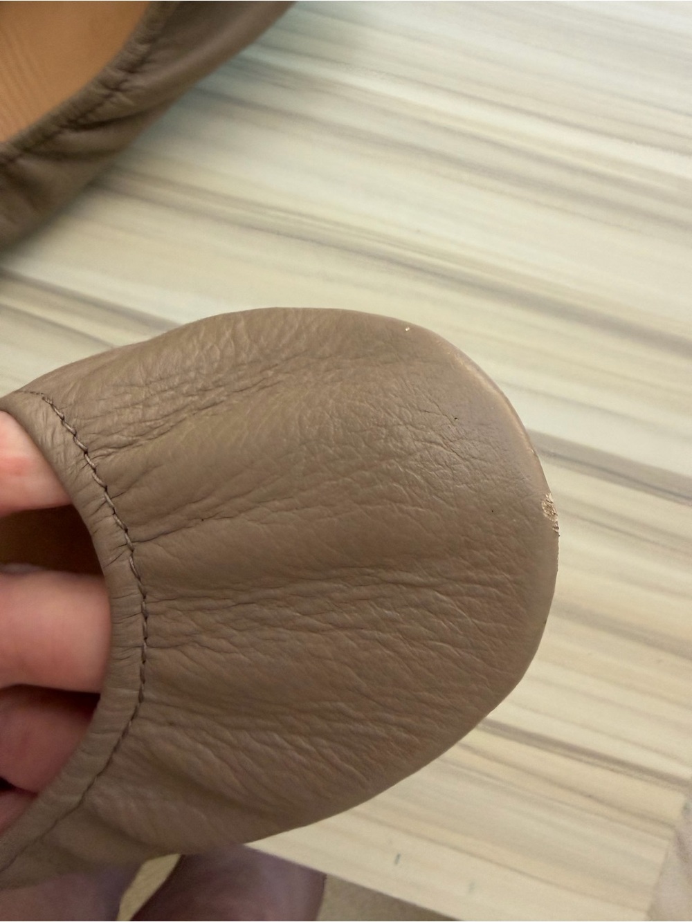 Tieks Taupe Leather Ballet Flats sz 10 - Picture 10 of 16